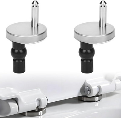 Universal Toilet Seat Fixings – Quick Release Top Fittings, Stainless Steel, 2 Pack