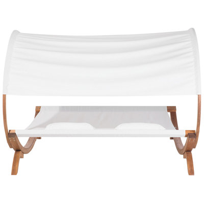 2-Person Garden Sun Lounger Off-White TERAMO - 8