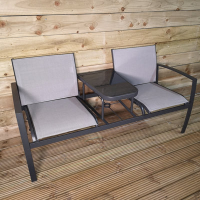 Metal garden best sale love seat