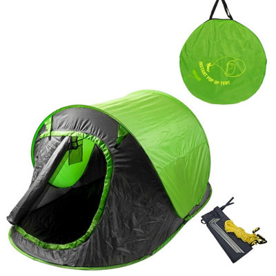 2-Person Portable Instant Pop-Up Tent Sleeping Gear with Carry Bag Ropes and Tent Pegs for Outdoor Camping Hiking Adventures