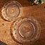 2 Person Set of 4 Parisian Glass Dinner Plates & Side Plates Serving Dish Gift Idea