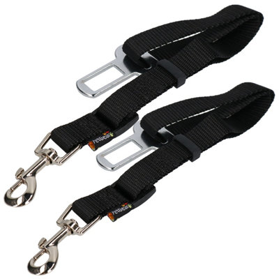 2 Pet Dog Car Travel Secure Adjustable Dog Seat Belts With Seat Belt