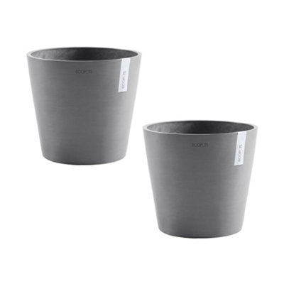 2 Piece Amsterdam Round Ecopot Grey