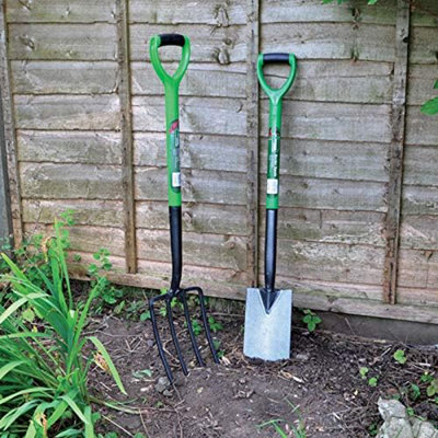 2 Piece Carbon Steel Fork and Spade Digging Set for Garden and Lawn Versatile Tools for Gardeners