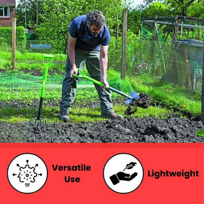 2 Piece Carbon Steel Fork and Spade Digging Set for Garden and Lawn Versatile Tools for Gardeners - 5