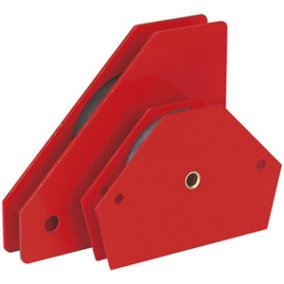 2 Piece Magnetic Quick Clamp Set - Welder & Fabricator Magnets - Angled Edges