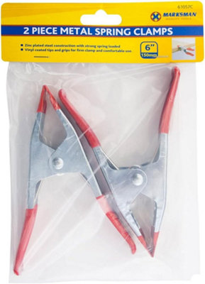 2 Piece Metal Spring Clamp Hand Tool Diy Clips Tarpaulin Market Workshop Craft 6 Inch