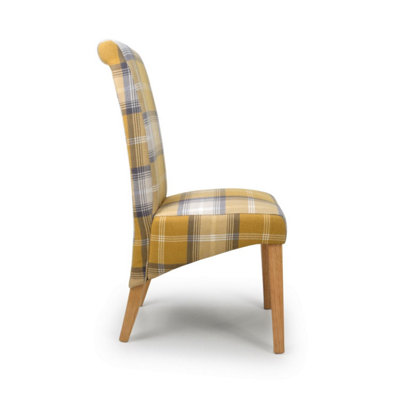 Yellow best sale check chair