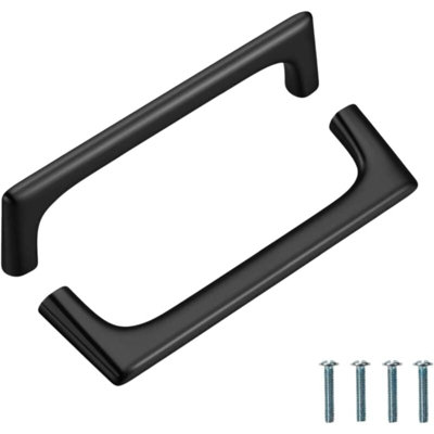 Photo inspiration: Fresh Look at 2 Pieces Black Kitchen Cabinet Handles 128Mm Trapezoidal Design Kitchen