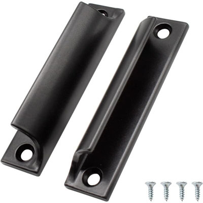 2 Pieces Sliding Door Handle 90mm Black Aluminum Furniture Handle for ...
