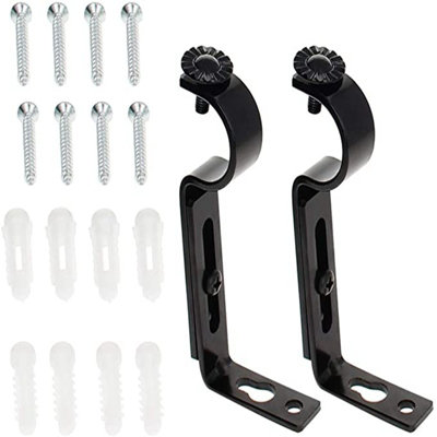 2 Pieces Telescopic Frame Hangers for Curtain Rods Curtain Rod Brackets ...