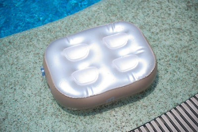 2 Polyurethane Light Grey Head Rest Pillows and Drink Cup Holder Spa Accessories for Spa Hot Tubs - 5