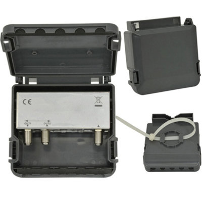 Port Way Masthead Splitter Booster 4G LTE F Connector Aerial