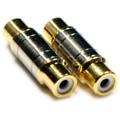 5x Accoppiatore RCA fono da 2 Femmina a 2 Femmina - Connettore per cavo prolunga - Connettore audio video coassiale - Adaptout marca francese