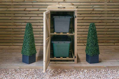 2 Recycle Box Store - L80.4 x W63 x H120 cm - Timber