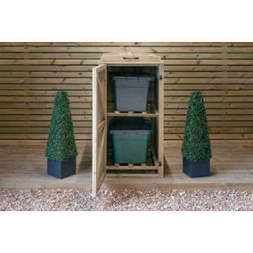 2 Recycle Box Store - L80.4 x W63 x H120 cm - Timber