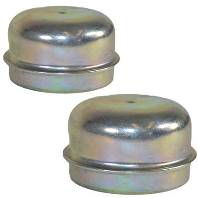 2 Replacement 50mm Metal Dust Cap Wheel Hub Trailer Bearing Grease Cover