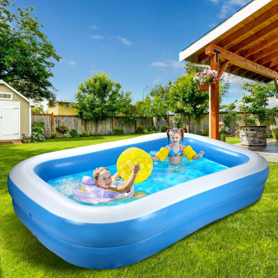 2-Ring Family Inflatable Pool for Outdoor Summer