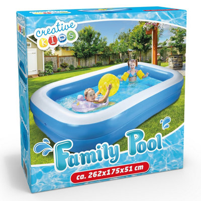 2-Ring Family Inflatable Pool for Outdoor Summer