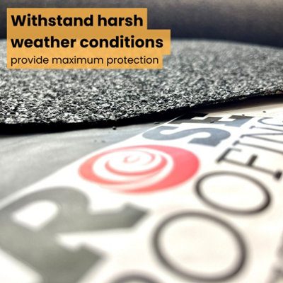 2 Rolls Heavy-Duty Black Polyester Shed Roofing Felt (5m x 1m) - With 13mm Pack of 50 Galvanized Nails - 25-Year Life Expectancy - 5