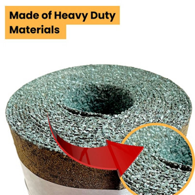 2 Rolls Heavy-Duty Green Mineral Shed Roofing Felt (5m x 1m) - With 13mm Pack of 50 Galvanized Roofing Nails - Standard Grade - 4