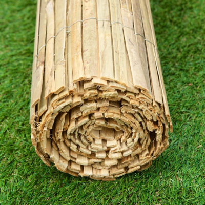 2 rolls of 4m x 1.5m Bamboo Split Slat Fencing Screening Rolls for Garden Outdoor Privacy - 5