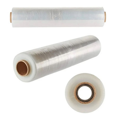 2 Rolls Of Clear 400mm Standard Core Tear Resistant Pallet Shrink Wrap ...