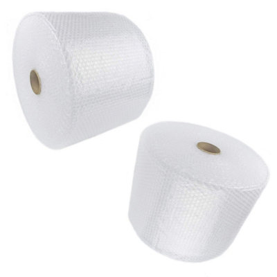 2 Rolls x 300mm x 100m Strong Packing Moving Wrapping Protective Small Bubble Wrap Rolls