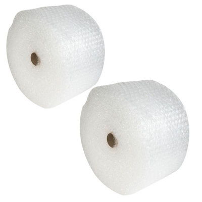 2 Rolls x 300mm x 50m Strong Packing Moving Wrapping Protective Large Bubble Wrap Rolls - 3