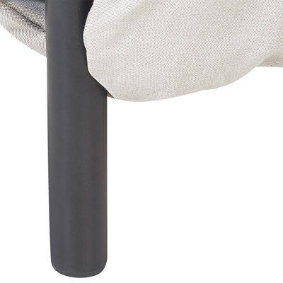 2 Seater Aluminium Garden Sofa Light Grey ESPERIA - 6