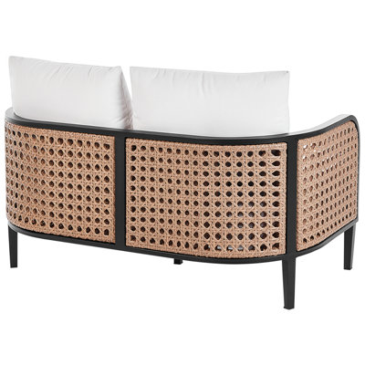 2 Seater Aluminium Garden Sofa Off-White MONTEFALCO - 6