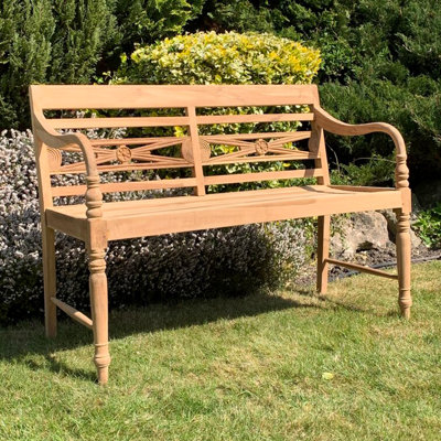2 Seater Batavia Bench - Wood - L50 x W12 x H85 cm | DIY at B&Q