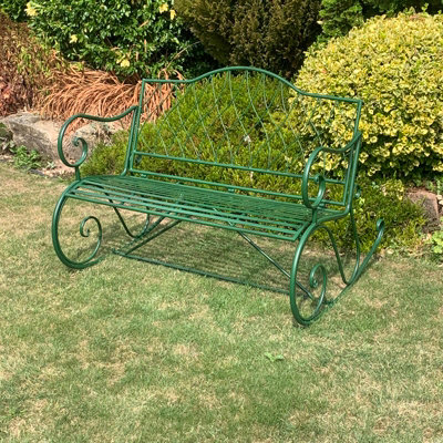2 Seater Bench - L56 x W127 x H95 cm - Green