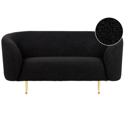 2 Seater Boucle Sofa Black LOEN