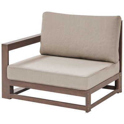 2 Seater Certified Acacia Wood Garden Sofa Dark TIMOR II - 4
