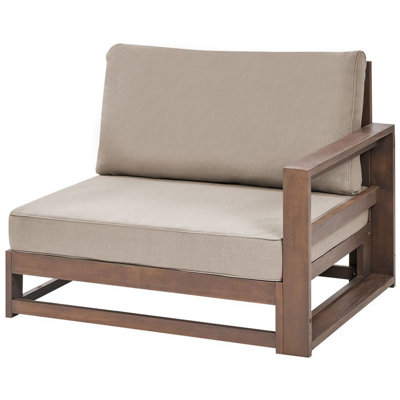 2 Seater Certified Acacia Wood Garden Sofa Dark TIMOR II - 5