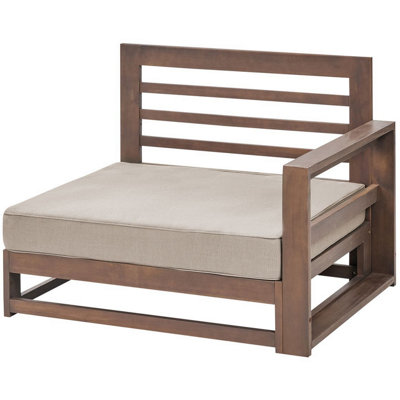 2 Seater Certified Acacia Wood Garden Sofa Dark TIMOR II - 6