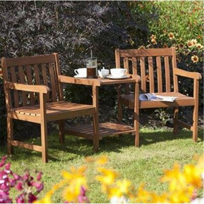 2 Seater Deluxe Hampton Hardwood Companion Garden Seat | DIY At B&Q