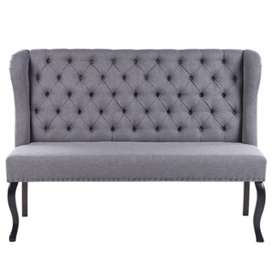 2 Seater Fabric Kitchen Sofa Grey TORSBY