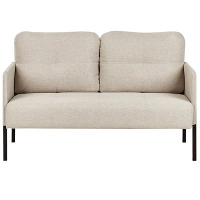 2 Seater Fabric Sofa Beige LAHTI