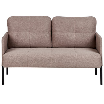 2 Seater Fabric Sofa Brown LAHTI