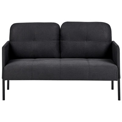 2 Seater Fabric Sofa Graphite Grey LAHTI