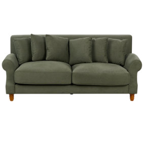 2 Seater Fabric Sofa Green EIKE