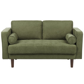 2 Seater Fabric Sofa Green NURMO