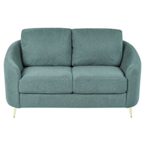 2 Seater Fabric Sofa Green TROSA