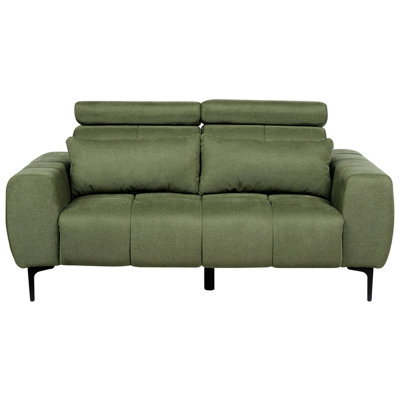 2 Seater Fabric Sofa Green VEGAMO