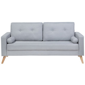 2 Seater Fabric Sofa Grey KALMAR