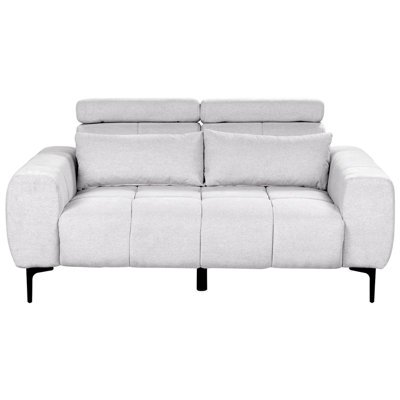 2 Seater Fabric Sofa Grey VEGAMO