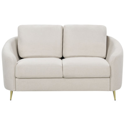 2 Seater Fabric Sofa Light Beige TROSA