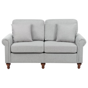 2 Seater Fabric Sofa Light Grey GINNERUP